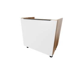 Szafka kuchenna zlewozmywakowa 80 cm. Biały Polarny U 3293 SM Dąb Wotan d1860mx